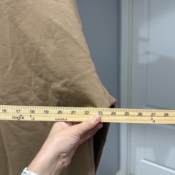 Good American Tan Crew Neck Sweater Boyfriend Oversized Size 3 Large - Picture 6 of 8